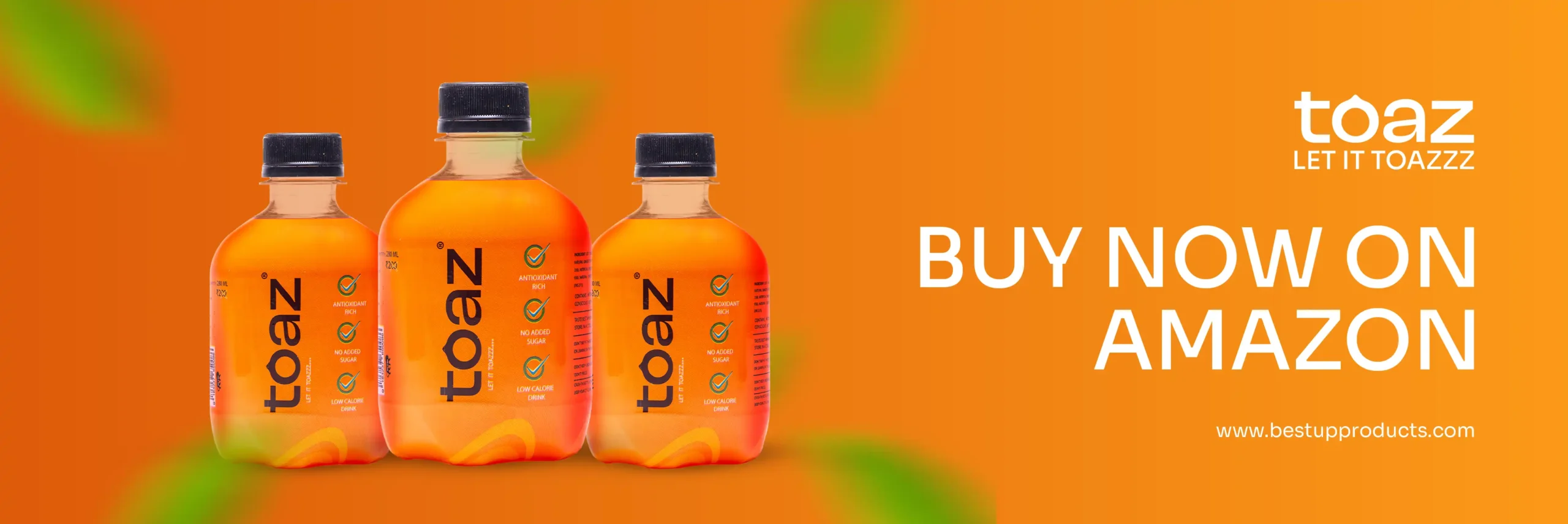 Now buy Toaz health drink on Amazon – sugar-free carbonated nutmeg fruit drink by Bestup Products